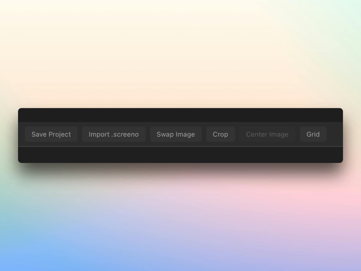 Save and import .screeno project files